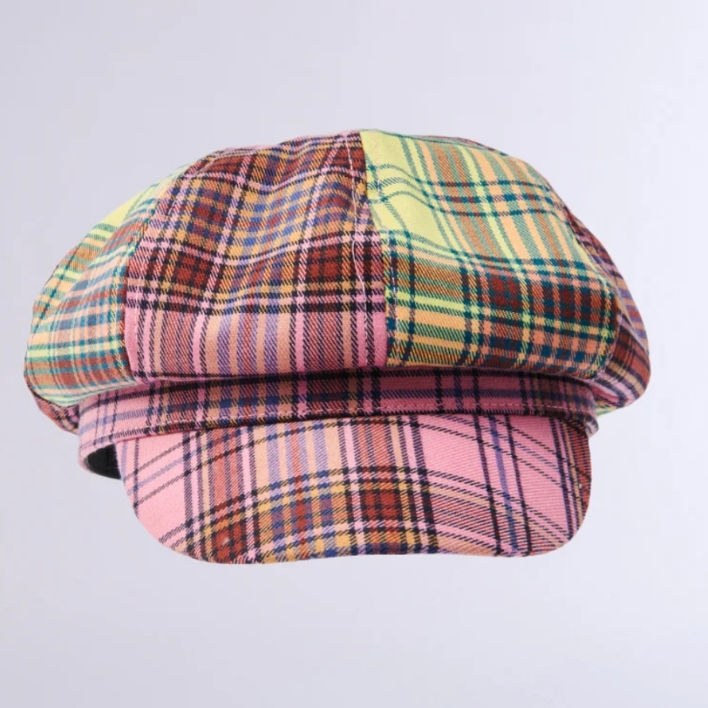Plaid Brim Hat - Picture 3 of 6